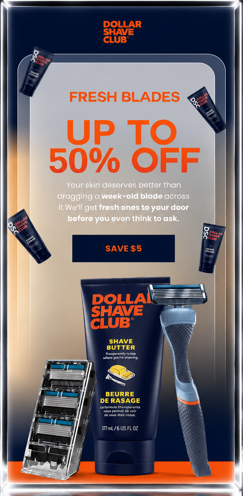 Dollar Shave email design